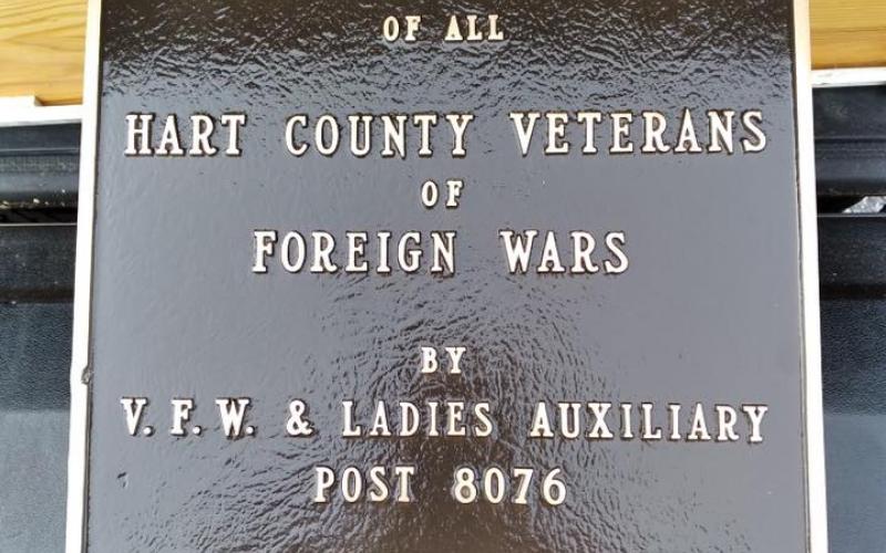 The plaque on the monument is shown after being restored in Atlanta. 