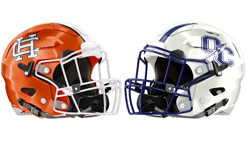 Hart County helmet (left) and Oconee County helmet (right).