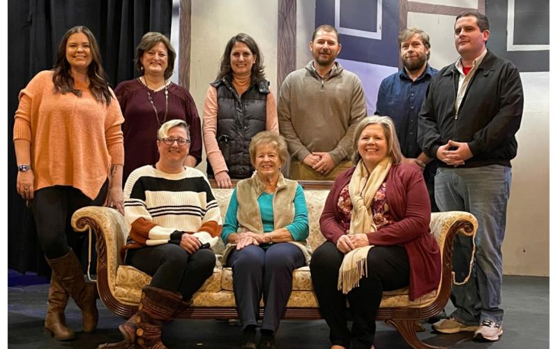 Hart County Community Theatre representatives pictured include (front row, L-R) Lani Sessoms, Kay Cleveland, Leigh Burns, FTI Director, (back row, L-R) Elizabeth Williams, Donna McDowell, Karen Gravel, FTI Architect, Sean Moxley, FTI supplied contractor , Jeff Hearn, Christopher Milford. Not pictured are Kevin Thompson and Kerri Wright Pruitt.