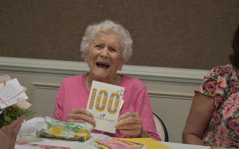 Doris Mahannah will celebrate her 107th birthday this weekend. The Hartwell citizen is still loving life at 107 as she works with the Tiny Stitches organization in order to make and donate items to newborns across North Georgia. 