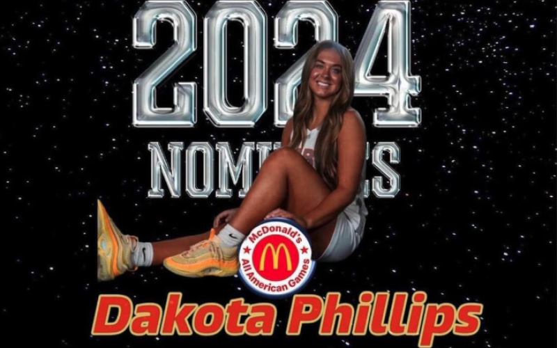 Senior guard Dakota Phillips was nominated to compete in the 2024 McDonald’s All American game in Houston, Tx.