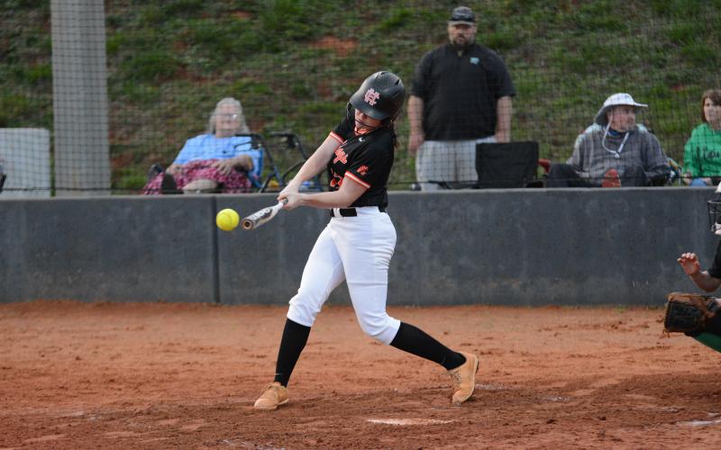 Junior outfielder Skylar Dutton (pictured) went 7-10 at the plate and tallied five runs and six runs batted in while her sister freshman second baseman Carly Dutton went 4-8 with six runs, six runs batted in, and three walks in the four games they played at Sectionals in Dublin on April 10.