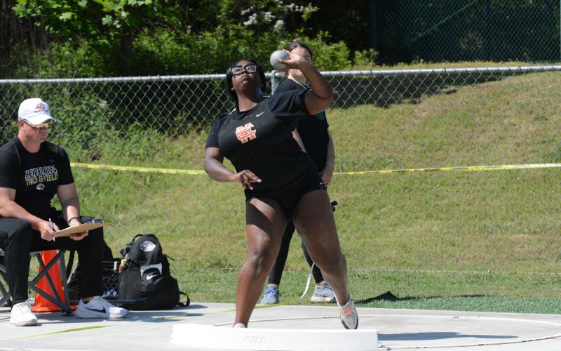 Junior Endiya Burton placed fourth in the shot put and the discus throw.