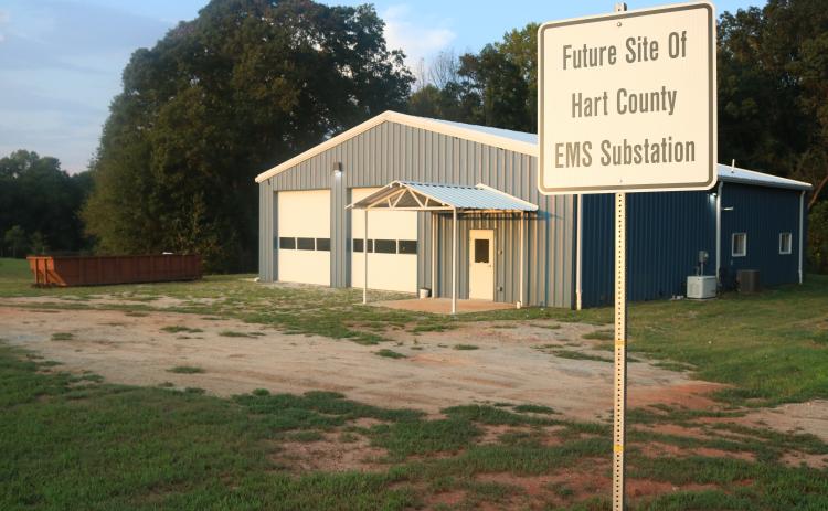 Sunshot by Grayson Williams — The Crossroads EMS substation on Lavonia Highway is nearing completion after months of not being used, officials said. 
