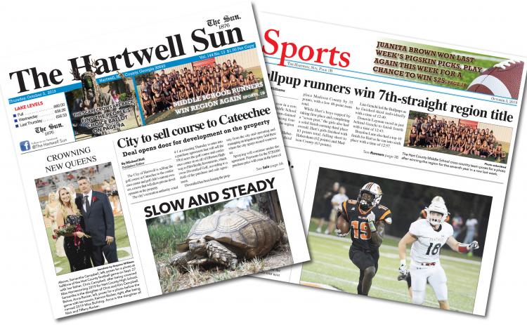 The Oct. 3 edition of The Hartwell Sun is available now. 