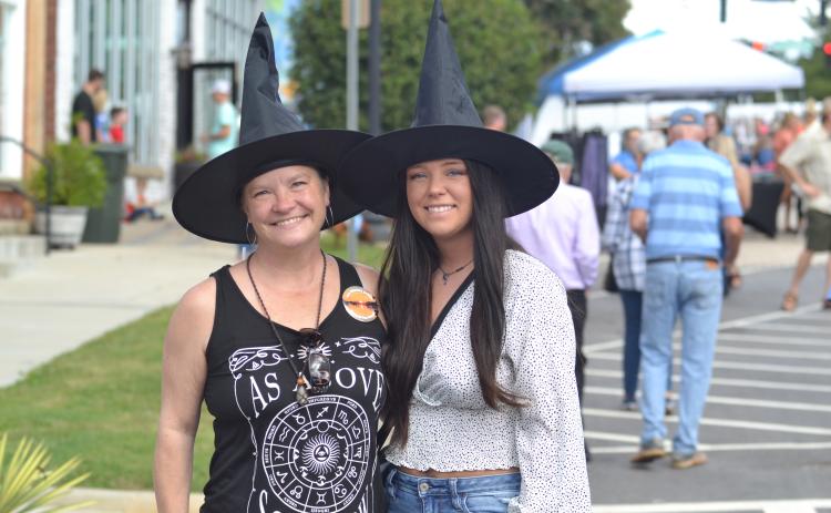 Caitlyn and Anna Bailey get witchy at last year’s festival. 