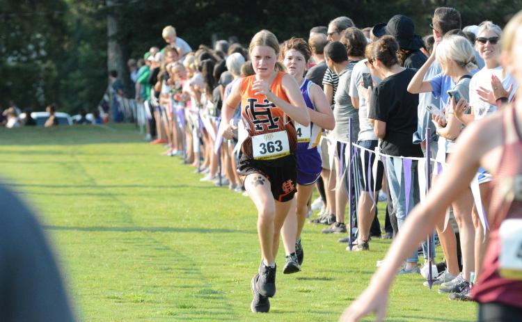 Freshman Isla Bell was the top finisher for the Lady Dogs placing in 21st place at the NEGA Championship Aug. 19.