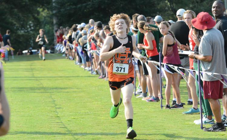Junior Kaiden Carter hit his personal record time of 19:42 Sept. 16 at the North Georgia Cross Country Invitational.