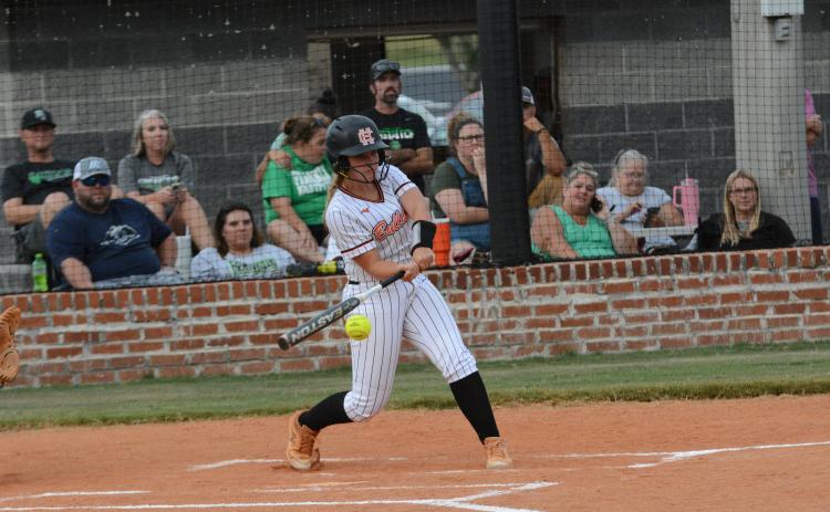 Pictured from left is senior outfielder Allie O’Bannon who made first team All-Region.