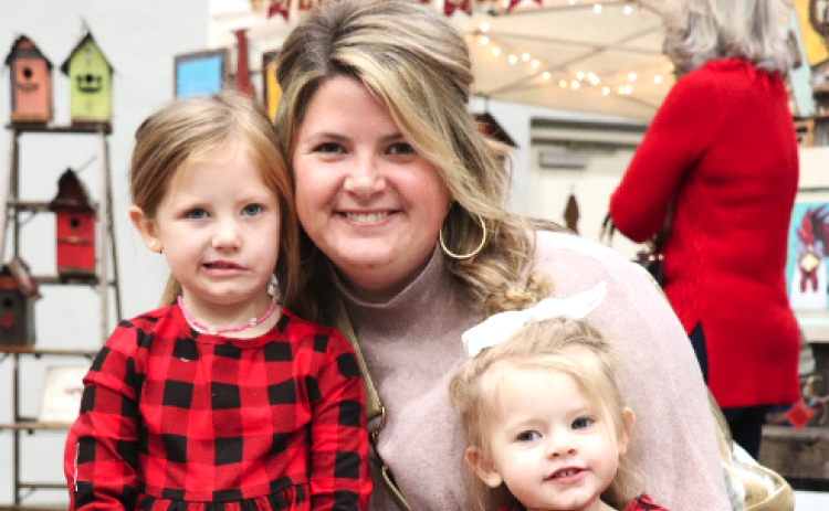Megan Dean with daughters Landry and Henley at last year’s Hart Life Holiday Bazaar