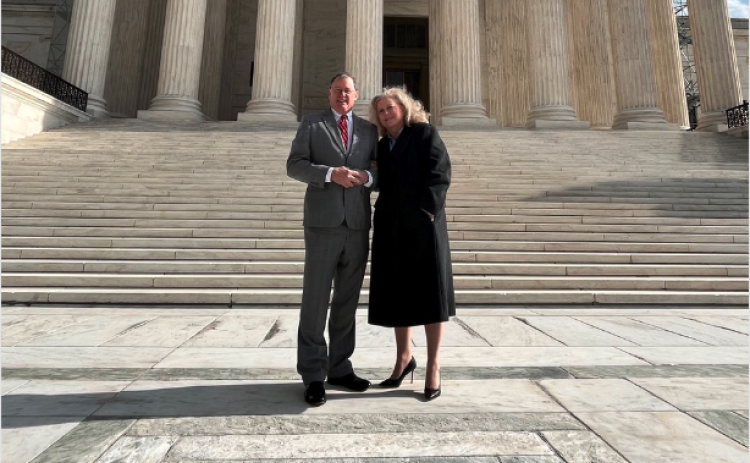 Richard Campbell (left) and wife Amy Campbell at the U.S. Supreme Court