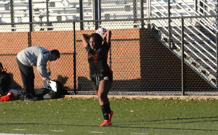 Pictured is freshman midfielder Aidyn Craft as she has scored three goals combined in two games. 