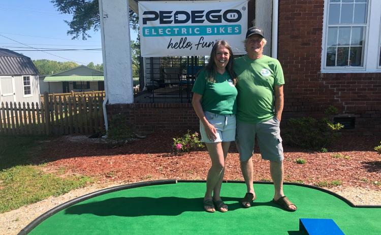 Owners Paul and Renee Chamley opened Pedals and Putts to the public April 4 at 64 W. Howell St. in Hartwell.