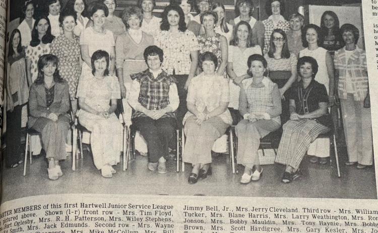 The Hartwell Service League will celebrate 50 years of service to Hart County at a ceremony May 4. The original charter members of the HSL printed in the June 20, 1974 edition of The Hartwell Sun.