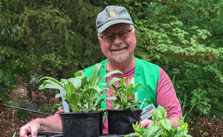 Master gardener and longtime garden curator, Robert Meaders. 